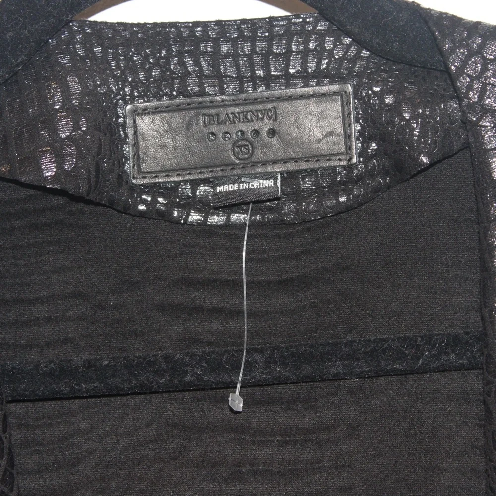 Blank NYC “Iron Girl” Croc-Embossed Faux Leather Jacket — NYC, Size XS - Picture 7 of 7